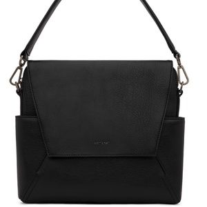 Black, Matt and Nat purse with extra cross-body shoulder strap.